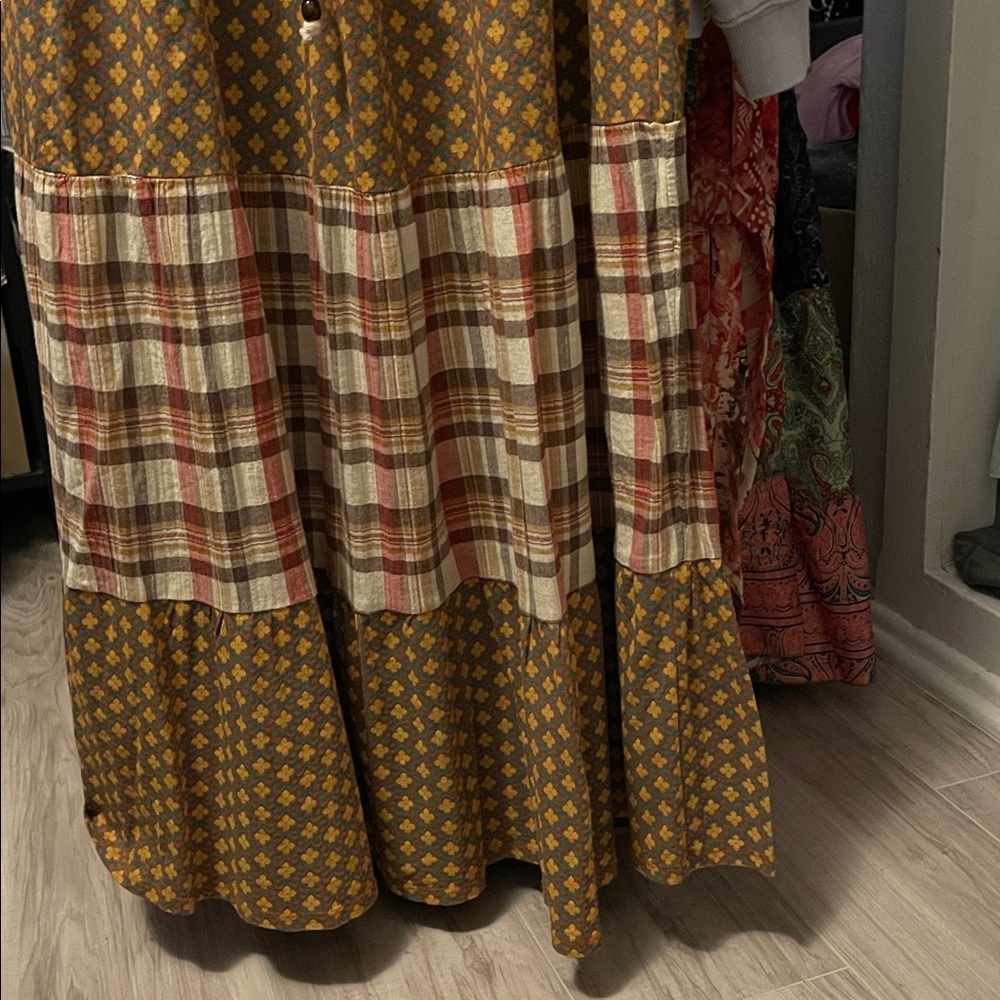 Scrapbook Original Bohemian Patchwork Maxi Dress - image 3